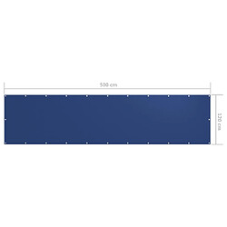 Acheter vidaXL Écran de balcon Bleu 120x500 cm Tissu Oxford