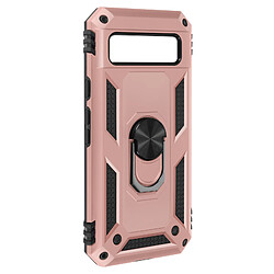 Avizar Coque pour Google Pixel 8a Hybride Bague Support Magnétique Rose Champagne