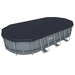 Piscine Hors-sol Tubulaire Bestway Power Steel Ovale 549x274x122 cm Filtre à Cartouche 5.678 litres/heure avec Bâche et Échelle pas cher