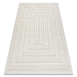 RUGSX Tapis SANTO SIZAL 0999 géométrique blanc 120x170 cm