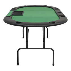 Avis vidaXL Table de poker pliable pour 9 joueurs 3 plis Ovale Vert