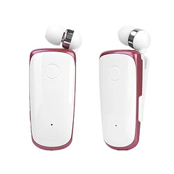 Yonis Ecouteurs Bluetooth Rose Rouge Longue Autonomie