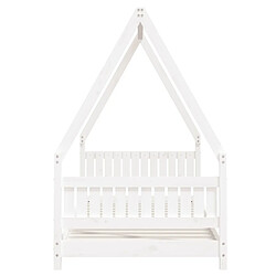 Maison Chic Lit simple Cadre de lit pour enfants,Lit d'Enfant Moderne blanc 90x190 cm bois de pin massif -MN34317 pas cher