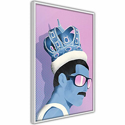 Paris Prix Affiche Murale Encadrée King of Music 20 x 30 cm Blanc