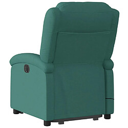 Acheter vidaXL Fauteuil inclinable de massage Vert foncé Tissu