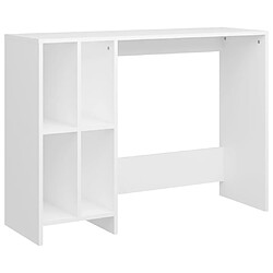 Maison Chic Bureau d'ordinateur solide,Table de travail portable Blanc 102,5x35x75 cm Aggloméré -GKD73255