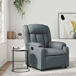 Maison Chic Fauteuil Relax pour salon, Fauteuil inclinable Gris Similicuir -GKD79747