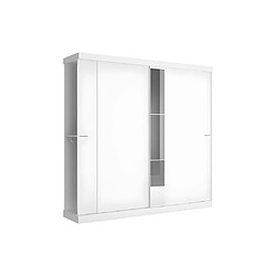 Vente-Unique Armoire 2 portes coulissantes - Avec miroir - L231cm - Coloris : Blanc - ADALRIK II