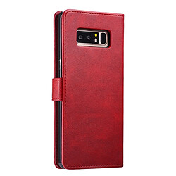 Avis Wewoo Housse Coque Pour Galaxy Note 8 GUSSIM Business Style Étui en cuir à rabat horizontal avec support et fentes cartes et portefeuille rouge