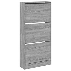 Acheter Maison Chic Armoire à chaussures | Meuble de rangement à chaussures Meuble d'Entrée sonoma gris 60x21x125,5 cm bois ingénierie -MN76880