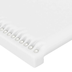 Acheter vidaXL Tête de lit à LED Blanc 80x5x118/128 cm Similicuir