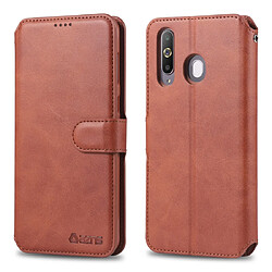 Wewoo Housse Coque Pour Galaxy A8s AZNS Texture du mollet Etui en cuir avec rabat horizontal magnétique PU support et fentes cartes et cadre photo Marron