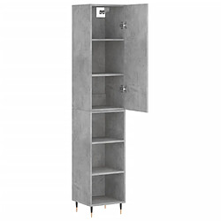 Avis vidaXL Buffet haut Gris béton 34,5x34x180 cm Bois d'ingénierie