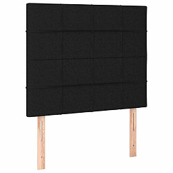 Maison Chic Lot de 2 Têtes de lit design pour chambre - Décoration de lit Noir 100x5x78/88 cm Tissu -MN74717