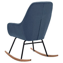 Acheter vidaXL Chaise à bascule Bleu Tissu