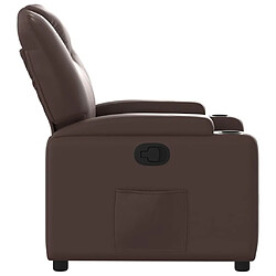 Avis vidaXL Fauteuil inclinable Marron Similicuir