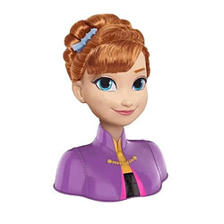 DISNEY FROZEN - Tete a coiffer Princesse Anna - La Reine des Neiges II - Avec accessoires - 20 cm- Petit modele