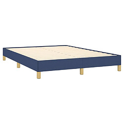 Avis vidaXL Cadre de lit sans matelas bleu 160x200 cm tissu