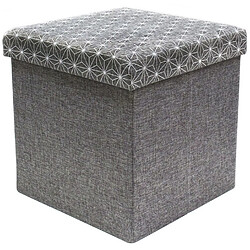 Acheter The Concept Factory Coffre rangement pouf tissu.