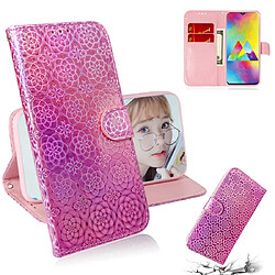 Wewoo Housse Coque Pour Galaxy M20 couleur unie boucle magnétique coloré horizontale étui en cuir PU avec titulaire et fentes cartes et portefeuille et lanière rose