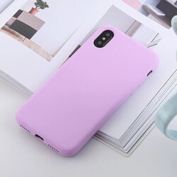 Wewoo Coque TPU antichoc en silicone liquide de couleur solide pour iPhone XS / X (violet)