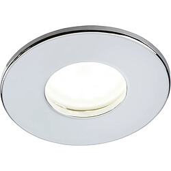 KNIGHTSBRIDGE Downlight fixe coupe-feu GU10 - Chrome 230V IP65 35W