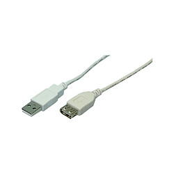 LogiLink Rallonge USB 2.0, gris, 5,0 m ()