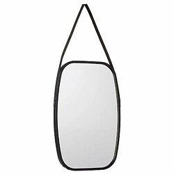 Gift Decor Miroir mural Noir Verre Cuir Synthétique 43 x 65 x 3 cm (4 Unités) pas cher