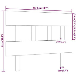 vidaXL Tête de lit Marron miel 103,5x3x81 cm Bois massif de pin pas cher