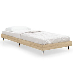 vidaXL Cadre de lit sans matelas chêne sonoma 75x190 cm