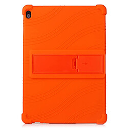 Coque en silicone avec béquille coulissante orange pour votre Lenovo Tab M10 TB-X605F