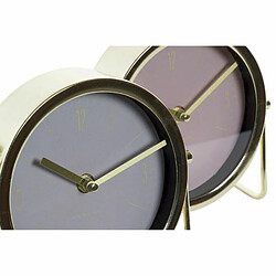 Avis Horloge de table DKD Home Decor Doré Verre Fer (2 pcs) (18 x 6.5 x 16 cm)