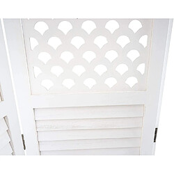 Decoshop26 Paravent cloison de séparation pare-vue 6 panneaux 170x245cm en bois blanc 04_0003910