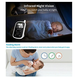 Babyphone Camera Écran 2.4 Pouces Vision Nocturne Audio Bidirectionnel Température YONIS pas cher