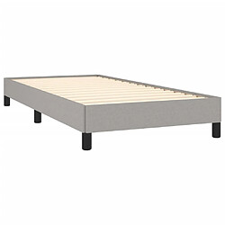 Avis vidaXL Cadre de lit sans matelas gris clair 90x190 cm tissu