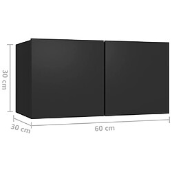 Acheter vidaXL Ensemble de meuble TV 8 pcs Noir Bois d'ingénierie