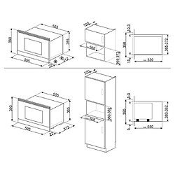 Avis Smeg Micro ondes Grill Encastrable MP422X1, 22 litres, installation meuble haut