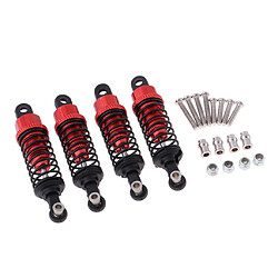 Acheter 4pcs en métal amortisseur pour wpl 1/16 rc voiture semi pickup camion pièces rouge