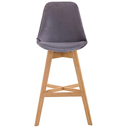 Non Tabouret de bar Cannes velours naturel