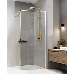 Beliani Parois de douche WASPAM 90 x 190 cm Doré