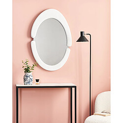 Beliani Miroir MASSAY Velours Blanc