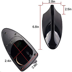 Universal Antenne de voiture universelle en forme de nageoire de requin - Antenne radio FM avec base d'adhésif imperméable (noir) pas cher