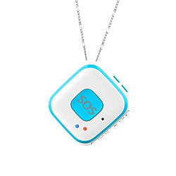 Wewoo Traceur GPS bleu Collier Style GSM Mini LBS WiFi AGPS Tracker SOS Communicateur