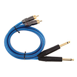 Avis double jack 6,35 mm 1/4 pouce prise double câble audio jack RCA mâle 1 mètre