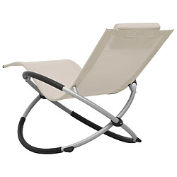 Avis vidaXL Chaise longue pour enfants Acier Crème