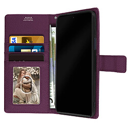 Acheter Avizar Housse Motorola Edge 30 Pro Clapet Portefeuille Support Vidéo Violet