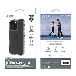 My Way Myway Coque de Protection pour iPhone 16 Pro Max Renforcée 3M Transparent