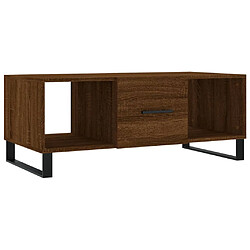 vidaXL Table basse chêne marron 102x50x40 cm bois d'ingénierie