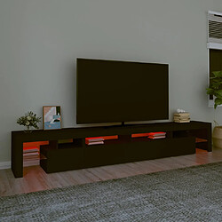 Acheter vidaXL Meuble TV avec lumières LED Noir 260x36,5x40 cm