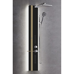 Colonne de douche hydromassante avec LED NOVELLINI LINE 2 noir 150cm